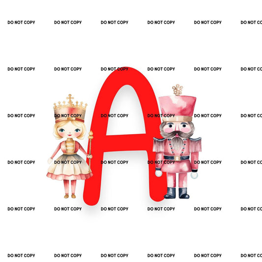 Christmas Nutcracker Alphabet Fabric DTF