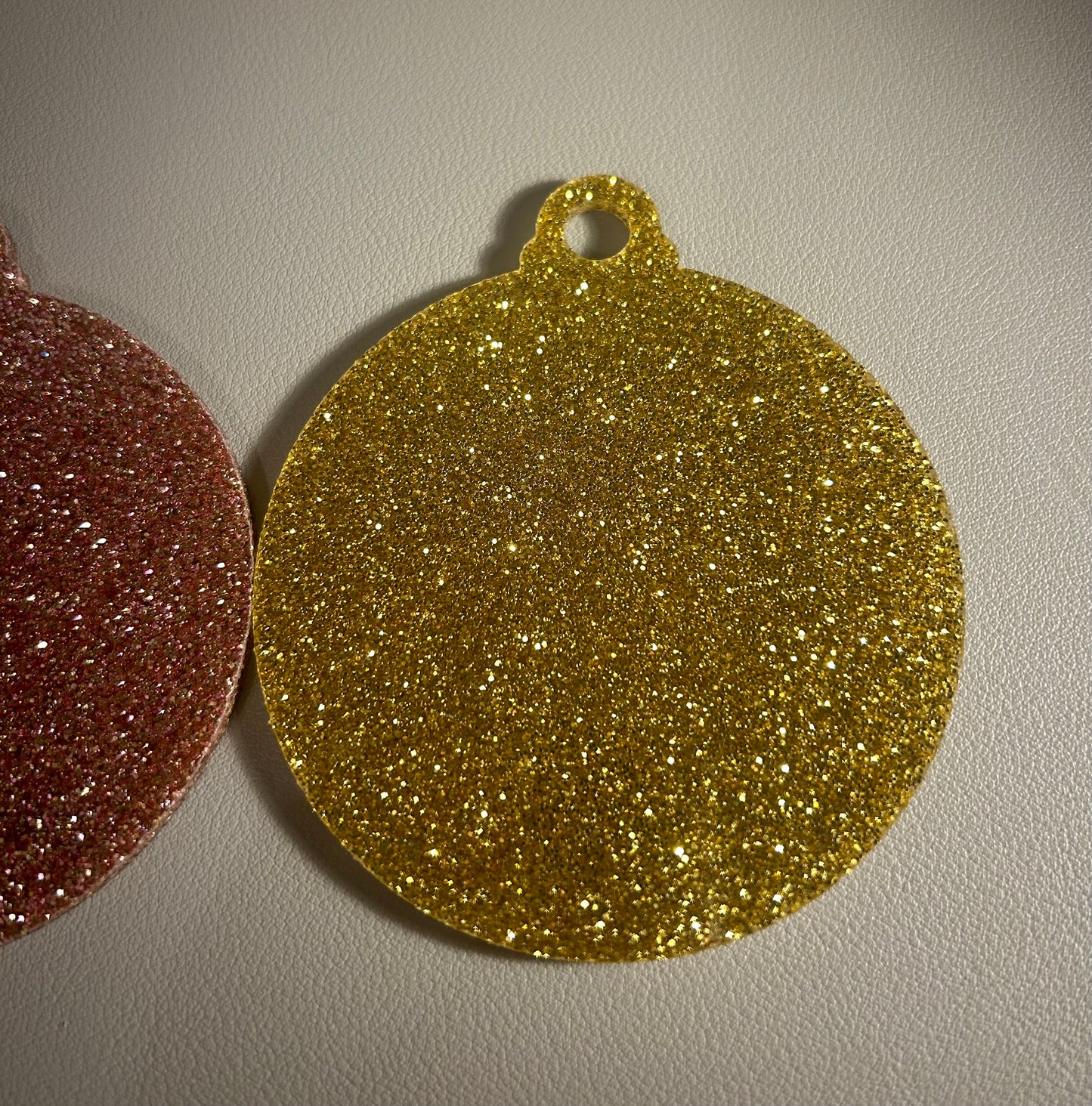 Bauble Glitter Sparkle Acrylic Shape