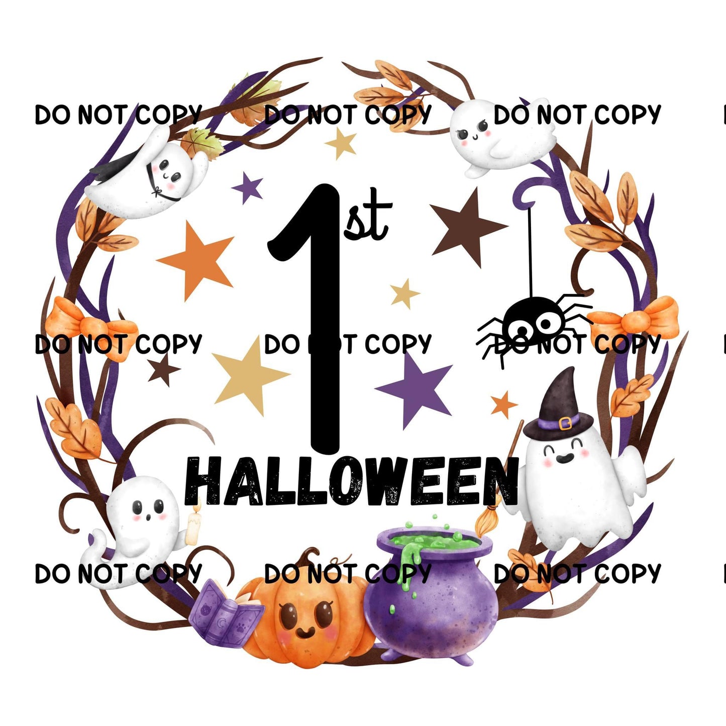 1st Halloween Wreath Digital File