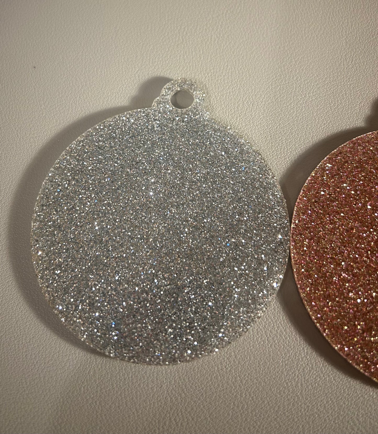 Bauble Glitter Sparkle Acrylic Shape