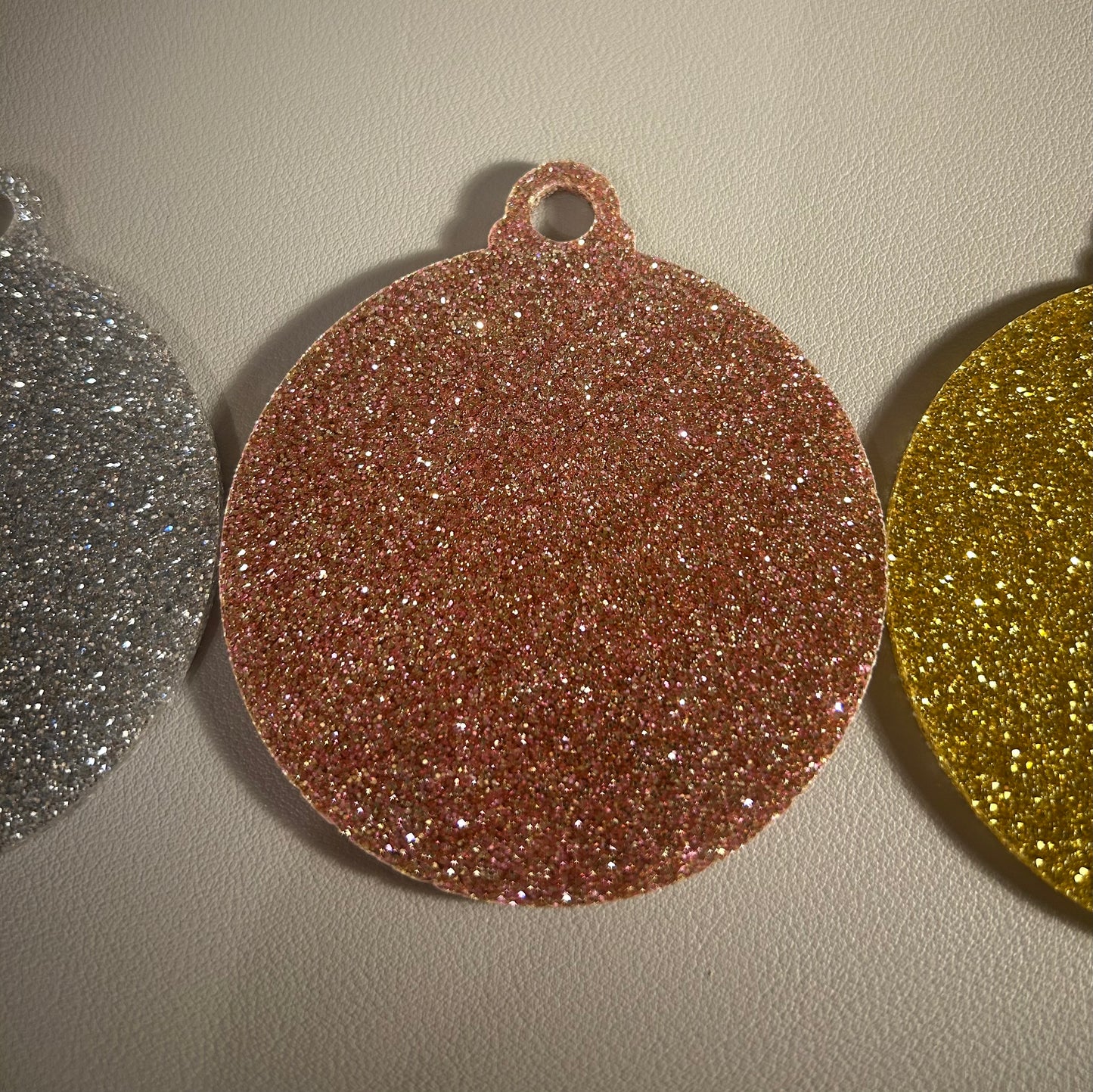 Bauble Glitter Sparkle Acrylic Shape