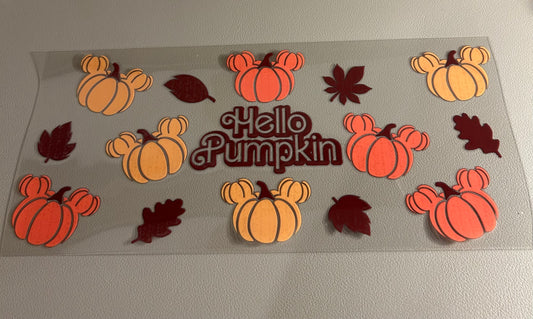 Halloween Hello Pumpkin 16oz UVDTF Wrap