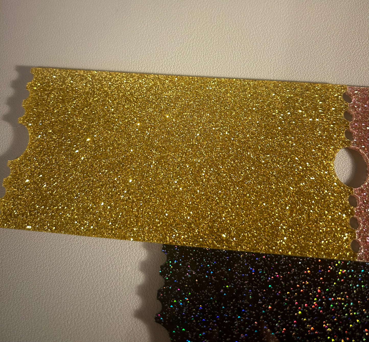 Tickets Glitter Sparkle Acrylic Shape