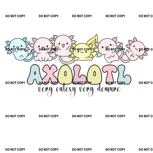 Axolotl Demure Fabric DTF