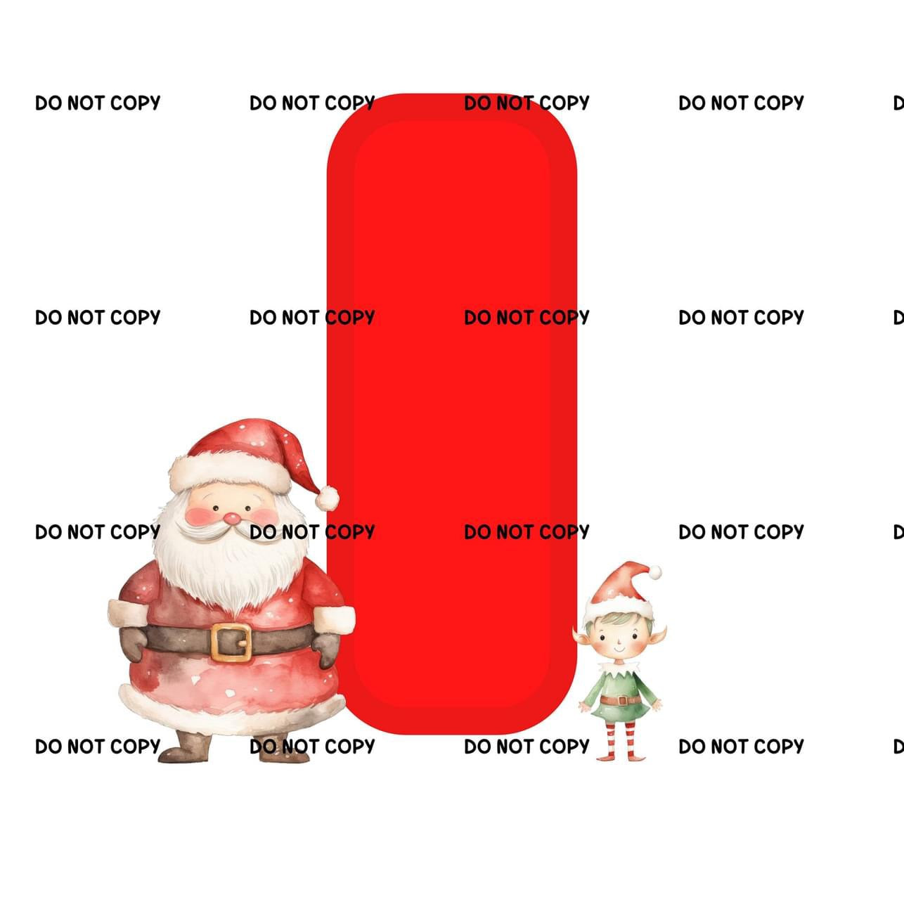 Christmas Santa & Elf Alphabet Fabric DTF