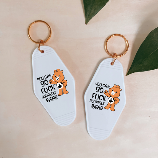 Bear Naughty 4 Keyring UVDTF