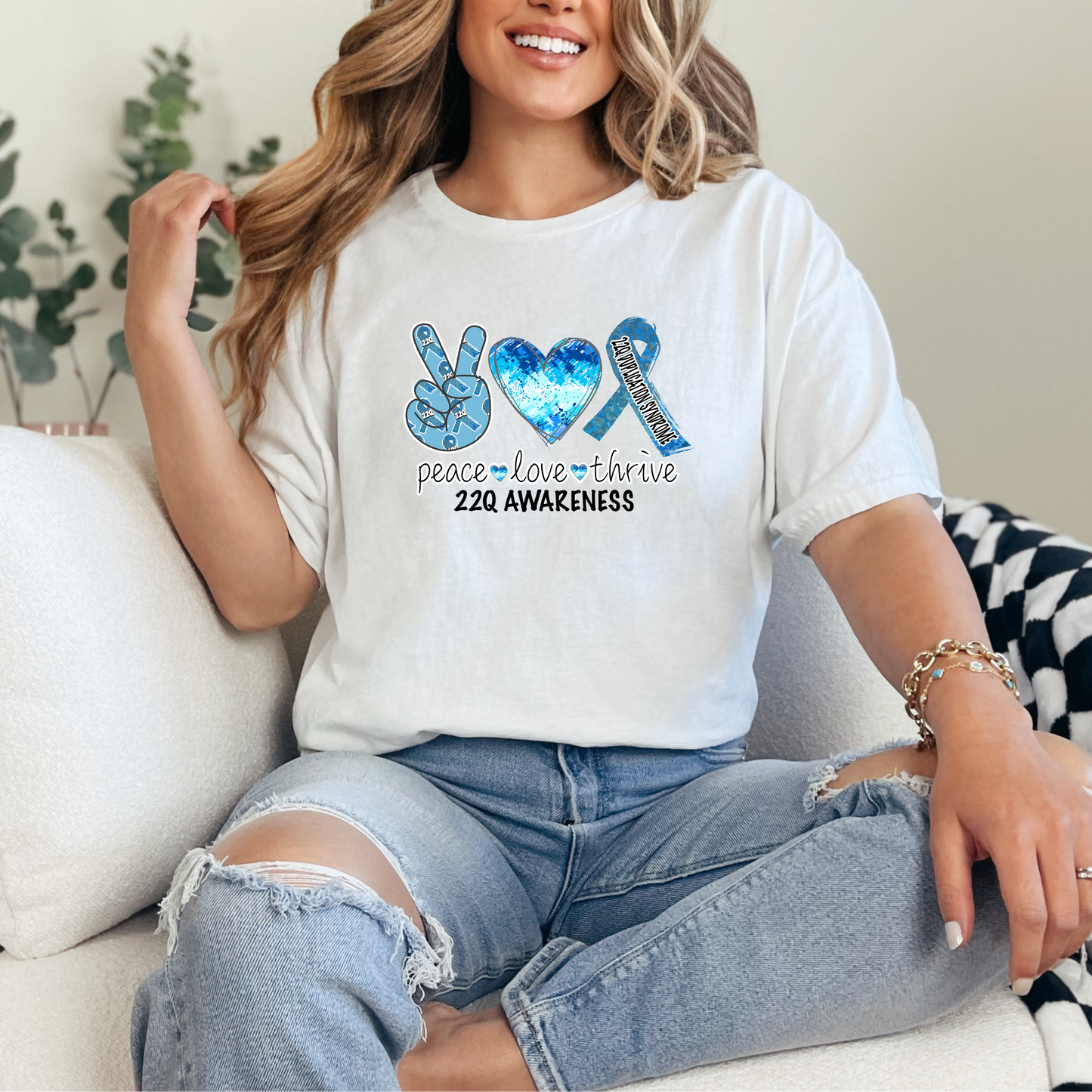 22Q Awareness Fabric DTF